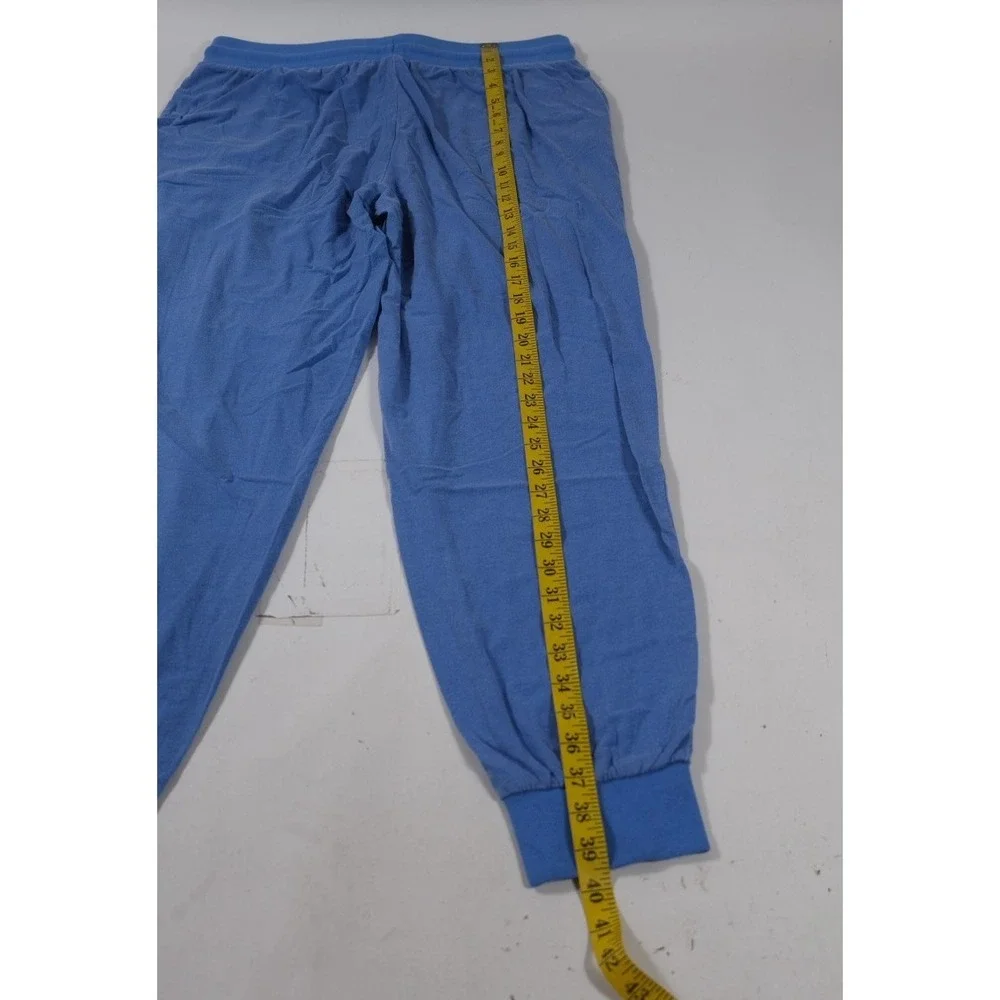 Disney Pajama Bottoms Women L Blue Lilo & Stitch Jogger Tropical Graphic Pants